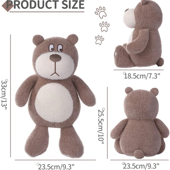 🍁Clearance- NIP Hansbear Kid’s Sealed Stuffed Bear In Vacuum Sealed Bag - Picture 2 of 15